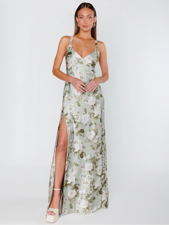 Show Me Your MuMu Dresses & Skirts - Show Me Your MuMu Anderson Satin Maxi Dress in Secret Garden Sz S $178 NEW